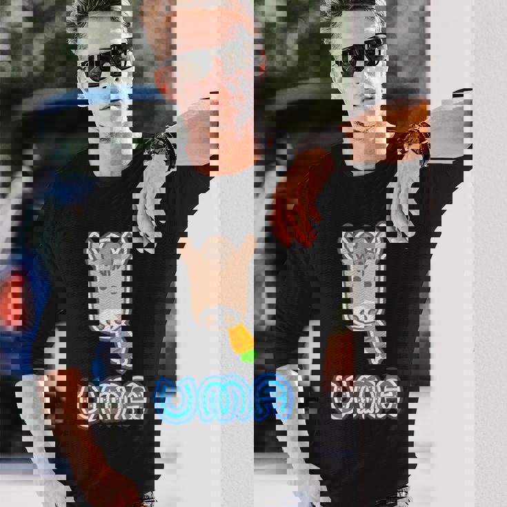 ウマ Uma 午年 ニンジン 蹄鉄【馬年】2026《干支 十二支》【どうぶつフレンズ】面白 かわいい キャラクター 長袖Tシャツ 彼への贈り物