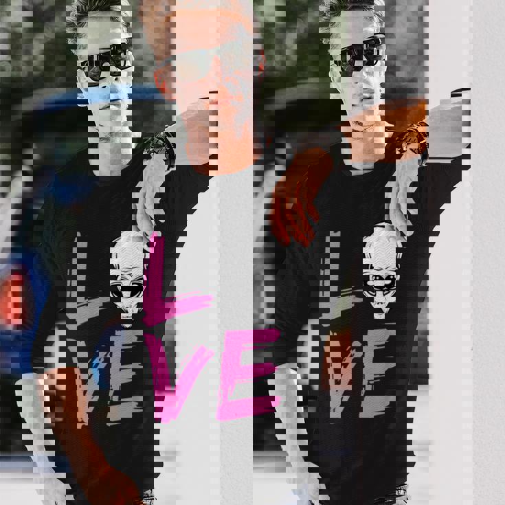 エイリアンラバーtシャツ エイリアンフェイス Ufo ファニーtシャツ 長袖Tシャツ 彼への贈り物