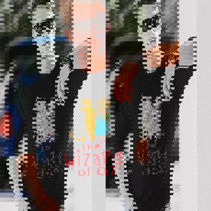 オズの魔法使い ヴィンテージ ファンタジー ドロシー ブリキの男 かかしライオン 長袖Tシャツ 彼への贈り物