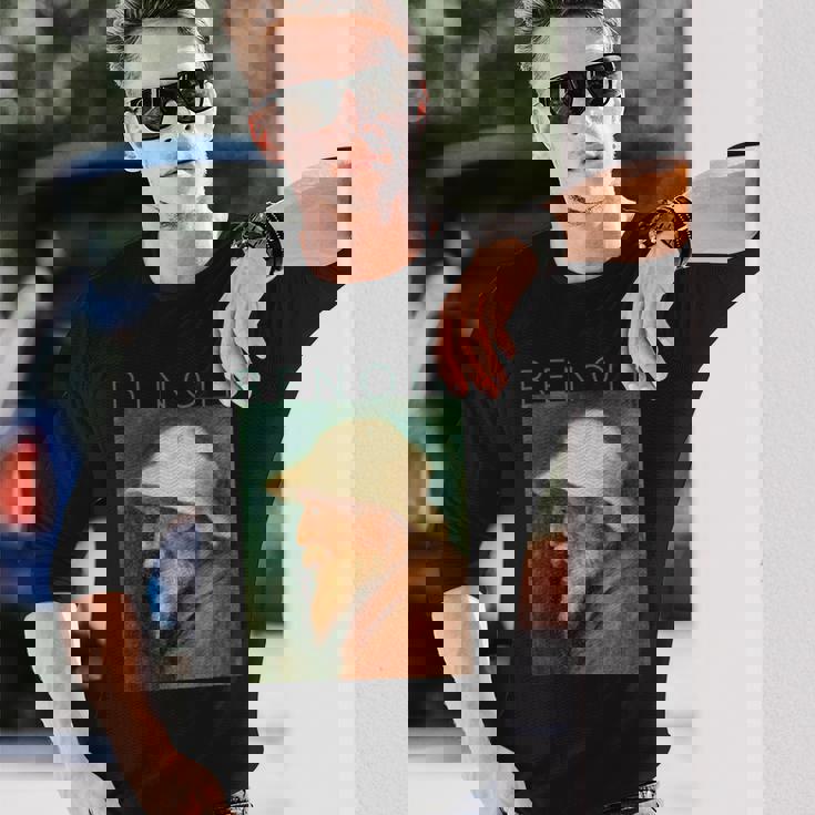 オーギュスト・ルノワール自画像 長袖Tシャツ 彼への贈り物