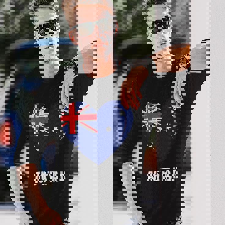 オーストラリアの国旗 長袖Tシャツ 彼への贈り物