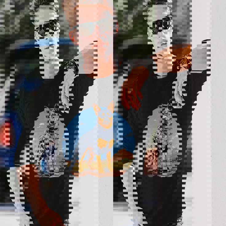 オーストラリアンキャトルドッグ ママドッグ オーストラリアンキャトルドッグ 長袖Tシャツ 彼への贈り物