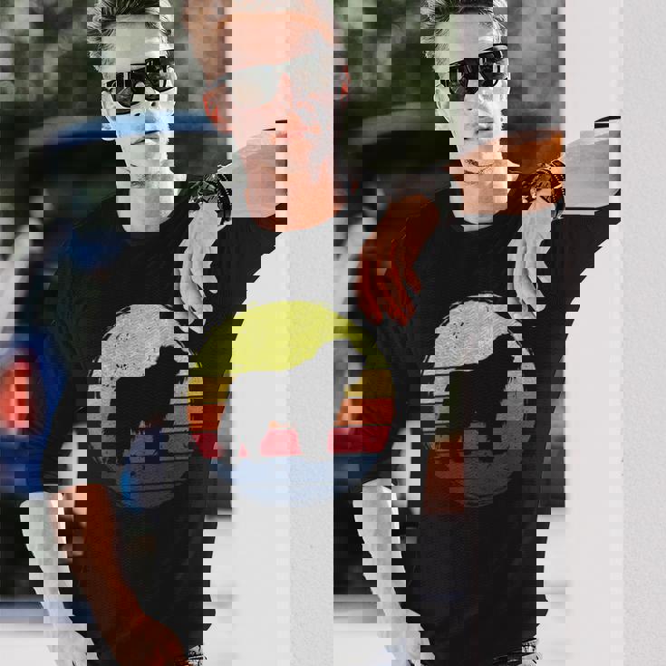 オールドイングリッシュシープドッグドッグレトロデザイン 長袖Tシャツ 彼への贈り物