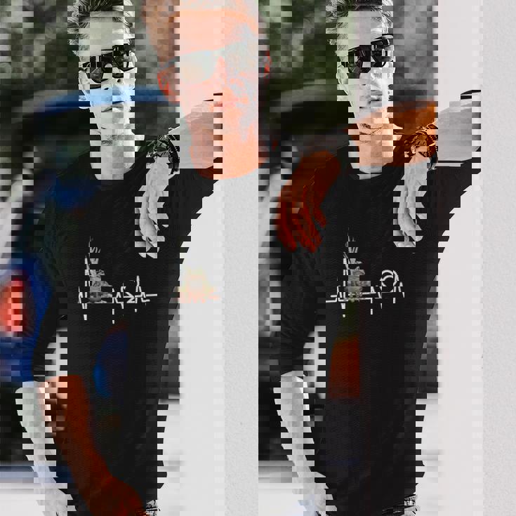 カエルのハートビート 長袖tシャツ 長袖Tシャツ 彼への贈り物