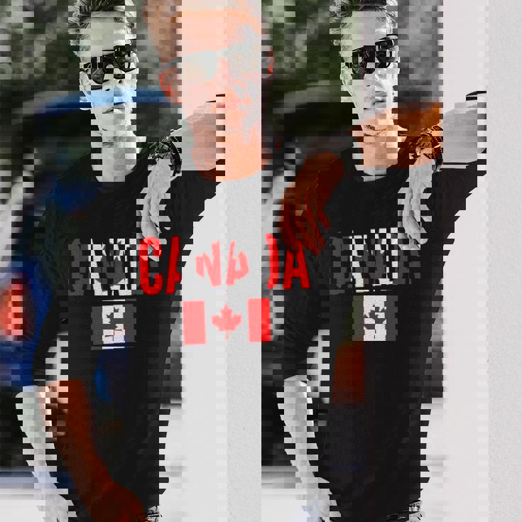 カナダ カナダの国旗 長袖tシャツ 長袖Tシャツ 彼への贈り物