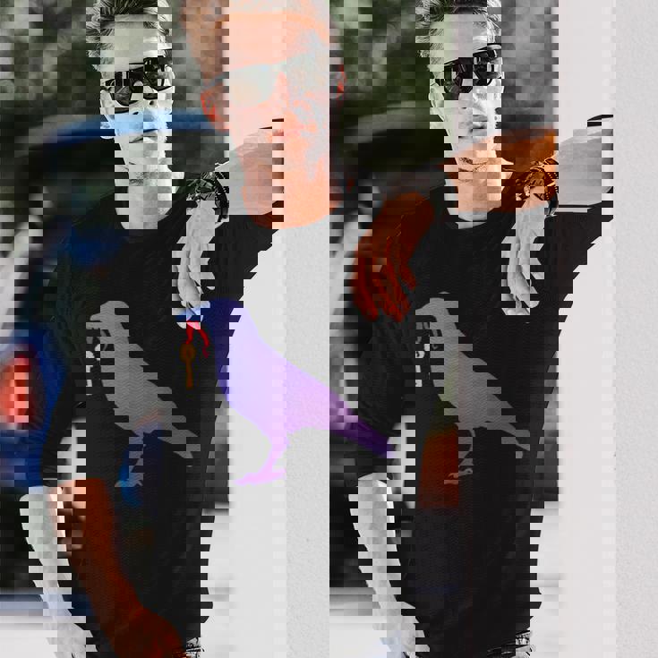 カラス カラス カラス シャツ ゴールド キーホルダー 青い鳥 カラス 長袖Tシャツ 彼への贈り物