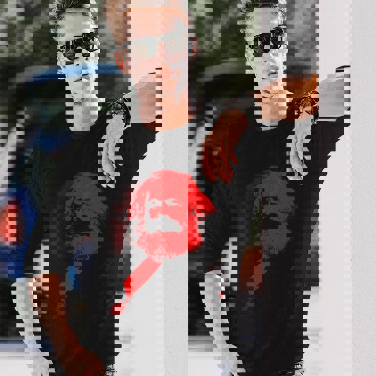 カール・マルクス哲学者哲学共産主義者 長袖Tシャツ 彼への贈り物