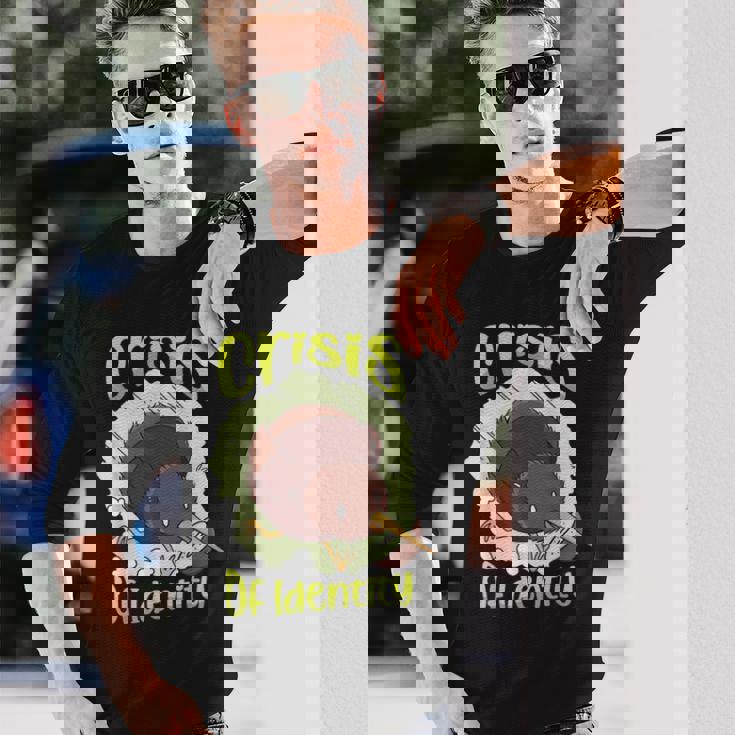 クライシス・オブ・アイデンティティキーウィ・バード・ラヴァー・ニュージーランド 長袖Tシャツ 彼への贈り物