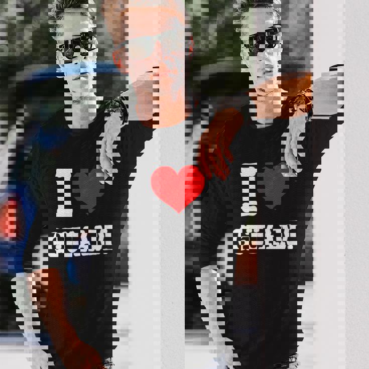 グアム I Love Guam 長袖Tシャツ 彼への贈り物