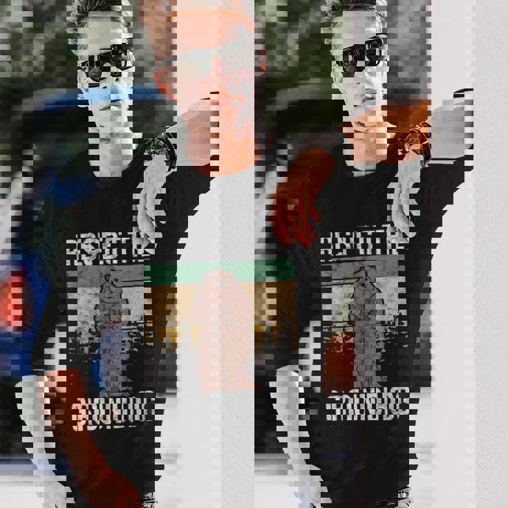 グラウンド・ホッグ Respect The Groundhog 長袖Tシャツ 彼への贈り物