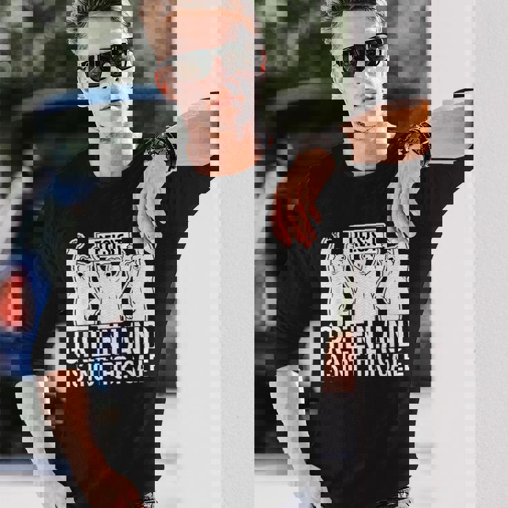 グリーンランドは非売品 シロクマ グリーンランド デンマーク 長袖Tシャツ 彼への贈り物