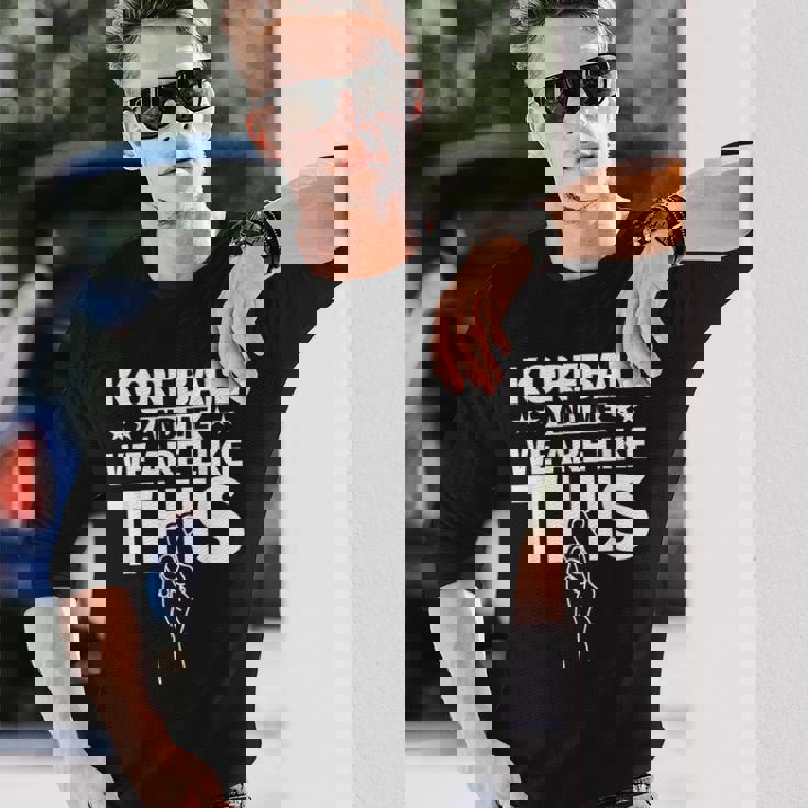 コーフボールと私、こんな感じです 長袖Tシャツ 彼への贈り物