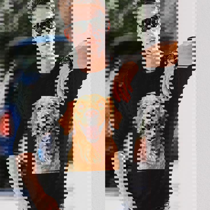 ゴールデンレトリバー グッドボーイ 長袖Tシャツ 彼への贈り物