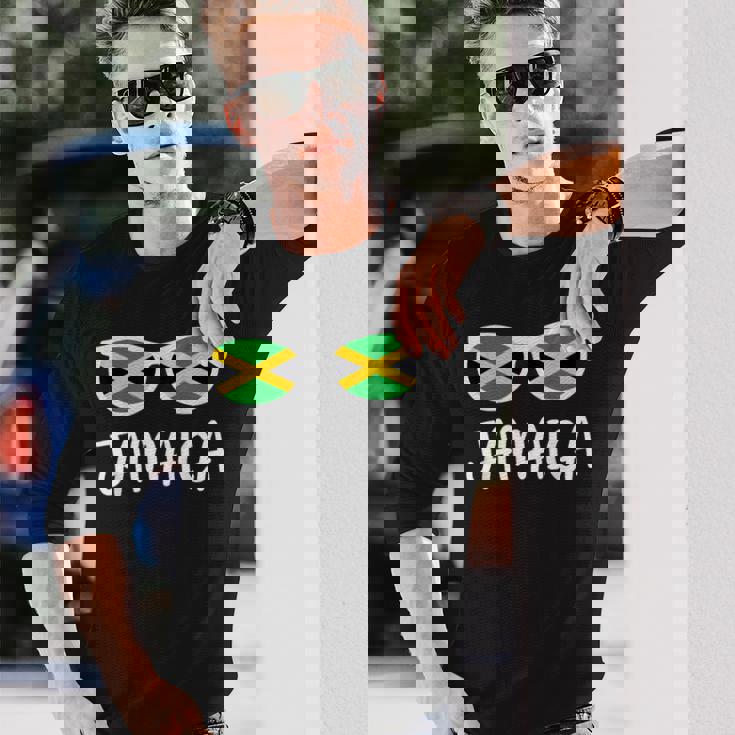 サングラス フラッグ ジャマイカ ジャマイカ 生まれ 長袖Tシャツ 彼への贈り物
