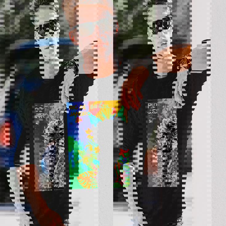 サンバダンサー ブラジル カーニバル リオデジャネイロ カラフル 長袖Tシャツ 彼への贈り物