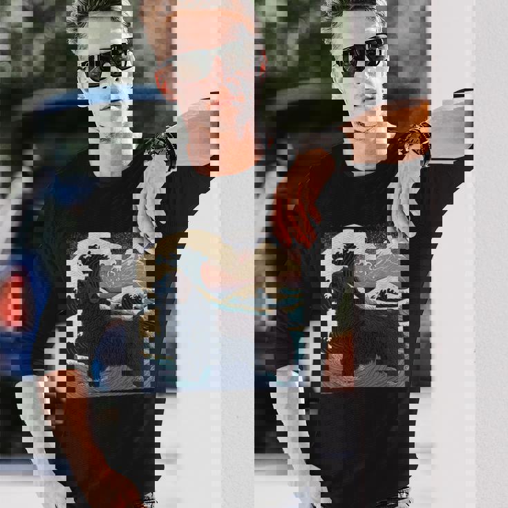 シュールレアリズム 日本画 ニューファンドランド 犬 長袖Tシャツ 彼への贈り物