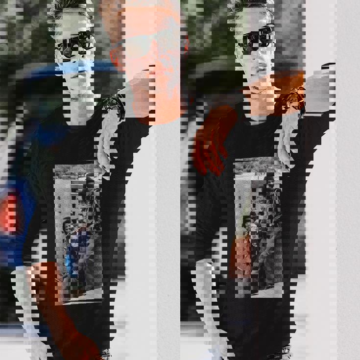 ジャクソン5ポップグループ マイケル・ジャクソン ロンドン 1977 長袖Tシャツ 彼への贈り物