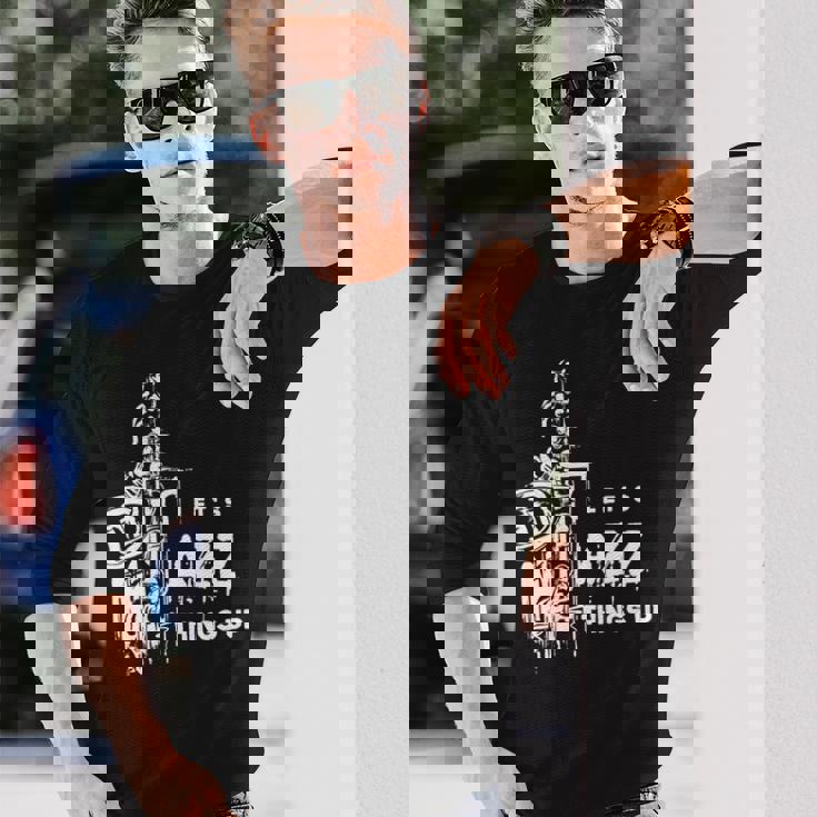 ジャズ・サックス レッツ・ジャズ・シング・アップlet's Jazz Thing Up 長袖tシャツ 長袖Tシャツ 彼への贈り物