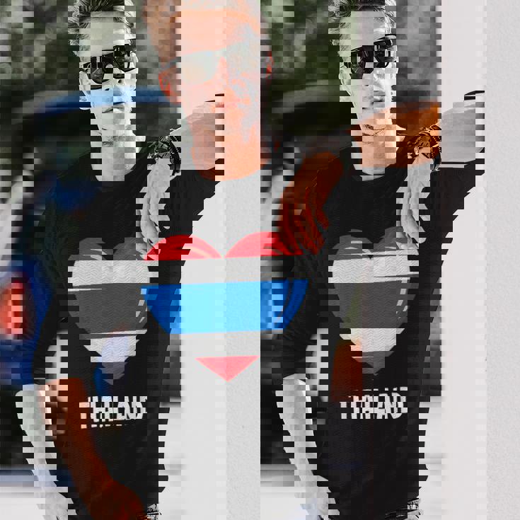 タイ国旗シャツ 長袖Tシャツ 彼への贈り物