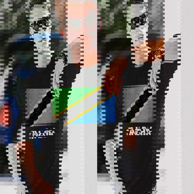 タンザニア国旗tシャツ 長袖Tシャツ 彼への贈り物