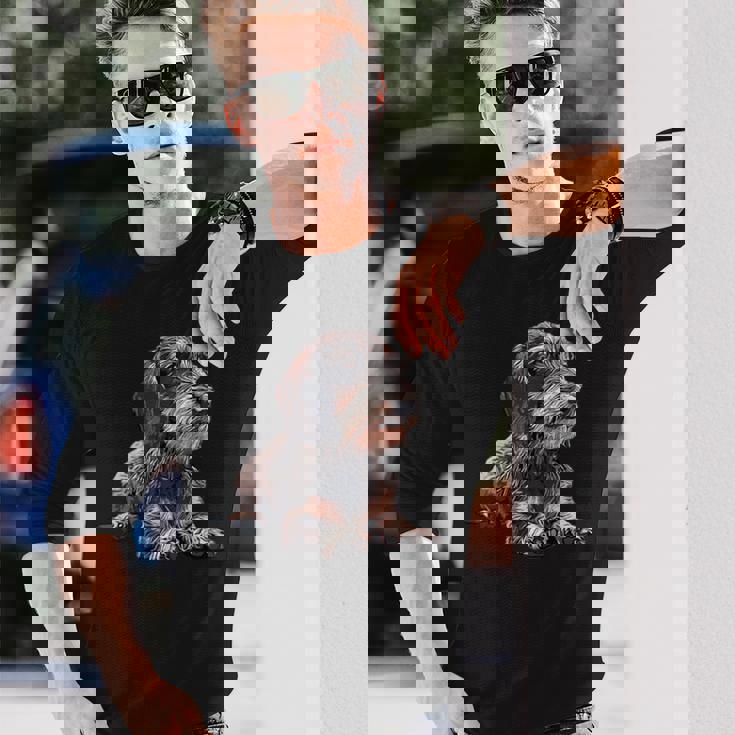 ダックスフンド ワイヤーヘア 長袖tシャツ 長袖Tシャツ 彼への贈り物