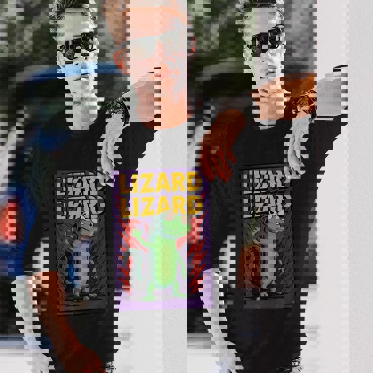 トカゲトカゲミームコミックポスター 長袖Tシャツ 彼への贈り物