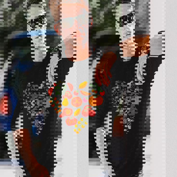 トマトラブ 野菜園芸 トマト 長袖Tシャツ 彼への贈り物