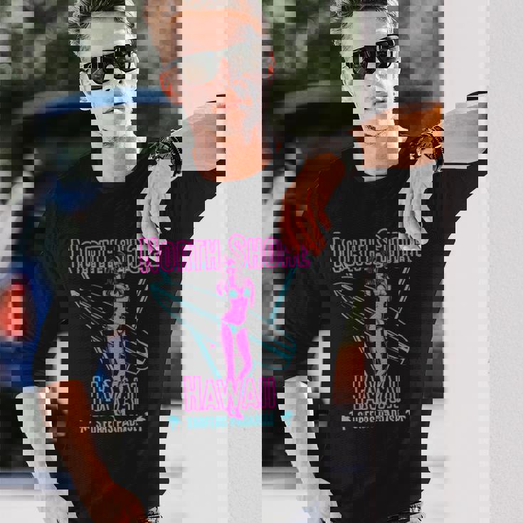 ハワイ サーファー ガール ノースショア 長袖tシャツ 長袖Tシャツ 彼への贈り物