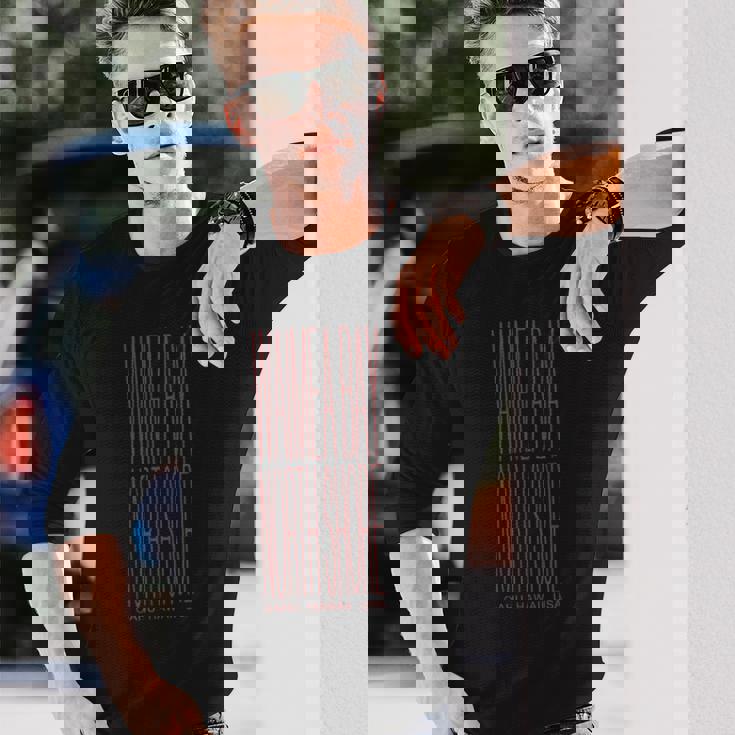 ハワイ ワイメアベイ ノースショア オアフ島 サーフィン 長袖Tシャツ 彼への贈り物