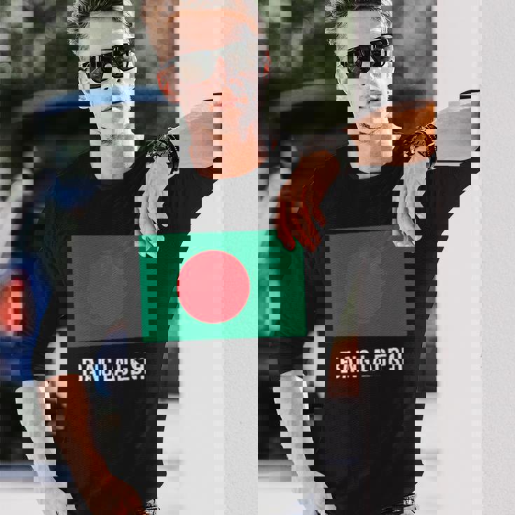 バングラデシュ バングラデシュ国旗 長袖tシャツ 長袖Tシャツ 彼への贈り物