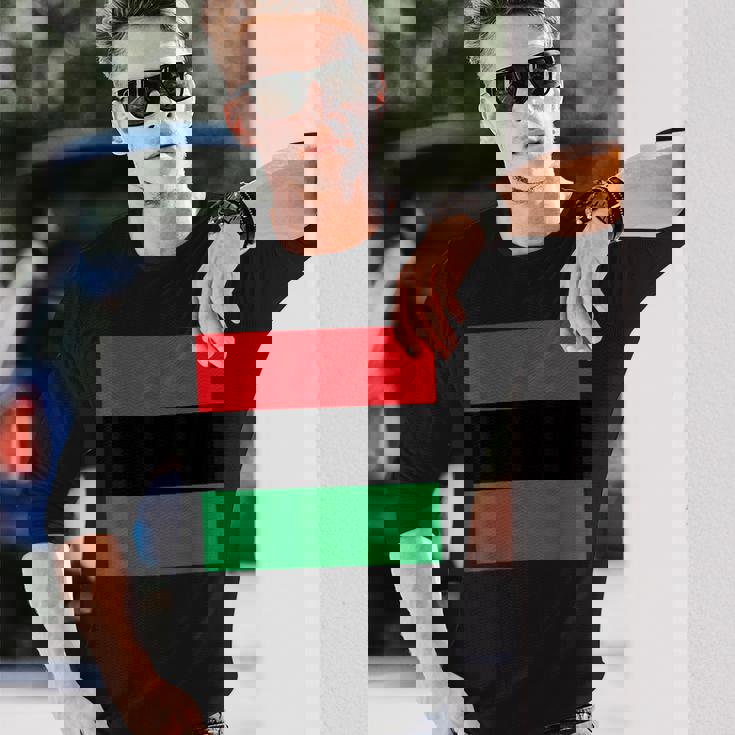 パンアフリカ国旗tシャツ 長袖Tシャツ 彼への贈り物