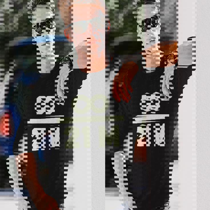 ビットコイン 2100万 マーケットキャップ 暗号通貨愛好家向け 長袖tシャツ 長袖Tシャツ 彼への贈り物