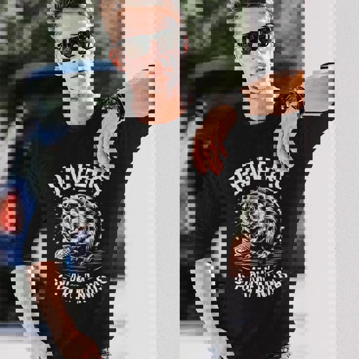 ビーバーズ スピリットアニマルズ おもしろビーバー 長袖Tシャツ 彼への贈り物