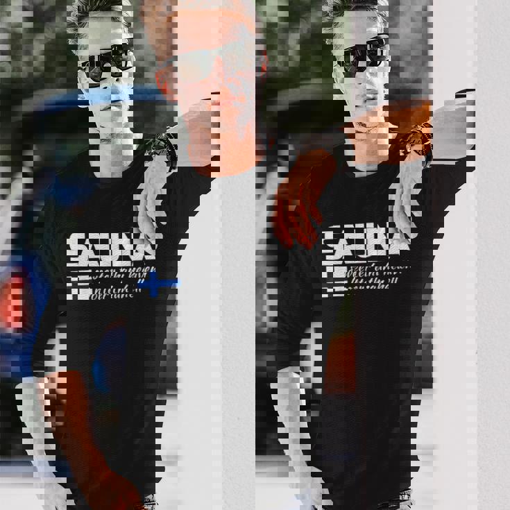 フィンランドのフィンランド サウナ ヘブン ホッター よりヘヴン ホッター 長袖Tシャツ 彼への贈り物