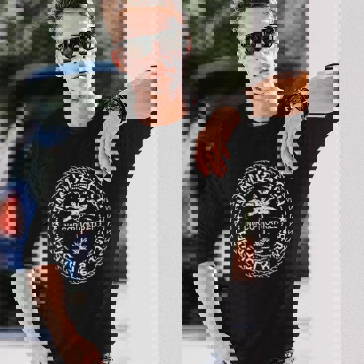 フロリダ州マイアミビーチフラッグシール。 長袖Tシャツ 彼への贈り物