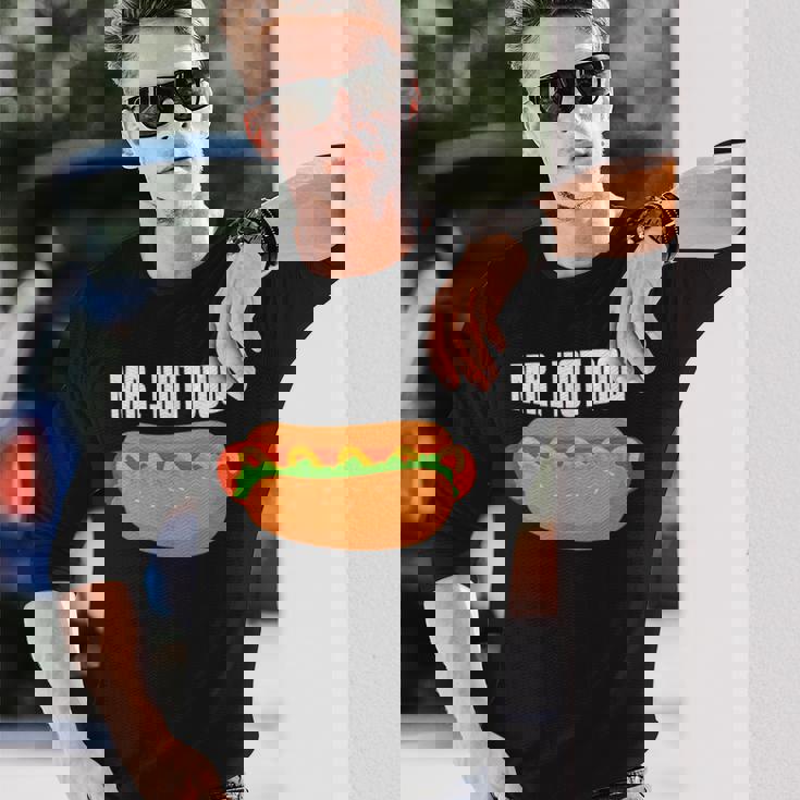 ホットドッグ ソーセージバン ミスターホットドッグ 長袖Tシャツ 彼への贈り物