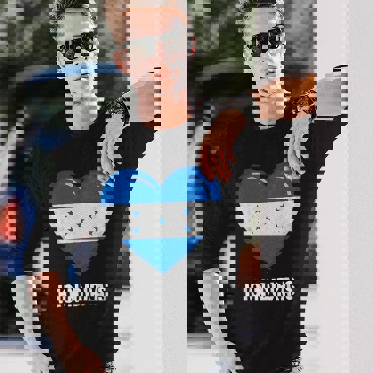 ホンジュラス国旗シャツ 長袖Tシャツ 彼への贈り物