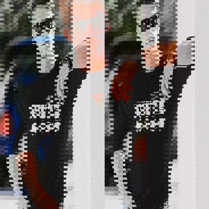 ポーカーデザイン リスの実カードゲーム ポーカーギフト 長袖tシャツ 長袖Tシャツ 彼への贈り物