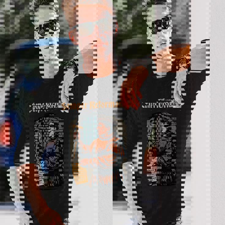 マルティン・ルター宗教改革 ゼンパー・レフォルマンダ・クリスチャン 長袖Tシャツ 彼への贈り物