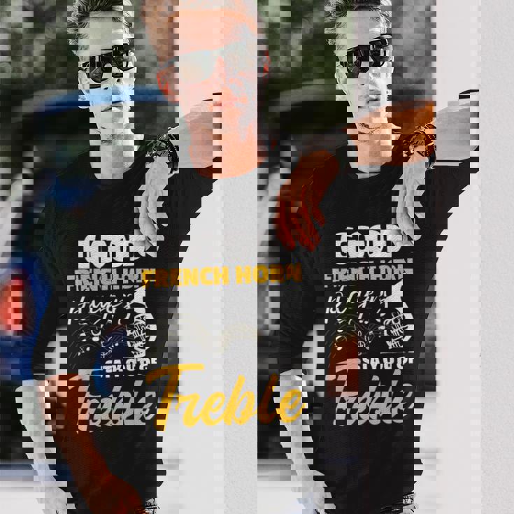 マーチング・フレンチ・ホルンバンド 長袖Tシャツ 彼への贈り物