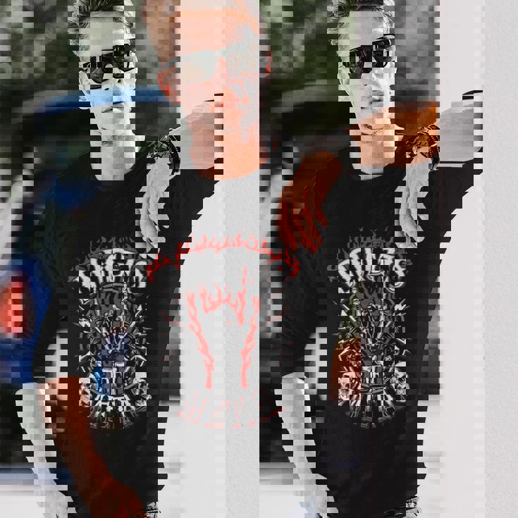 メタルフィンガーギフト ヘビーウルトラハードロック 嘔吐 ユーモア 長袖Tシャツ 彼への贈り物