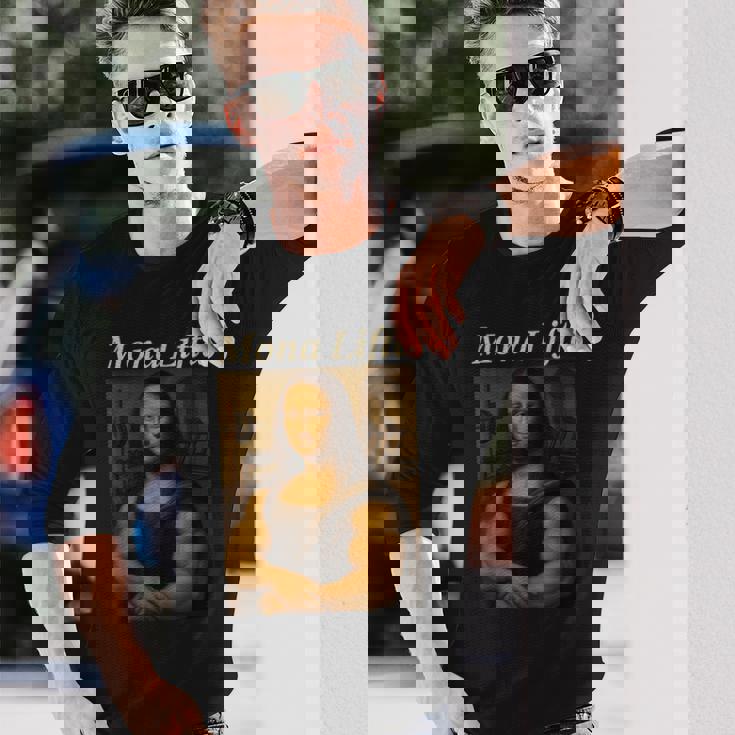 モナ・リフタ マッスル モナリザ ボディービル フィットネス ジム愛好家 長袖Tシャツ 彼への贈り物