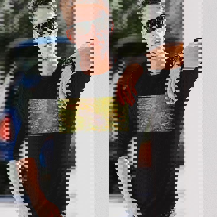 モネの睡蓮 長袖Tシャツ 彼への贈り物