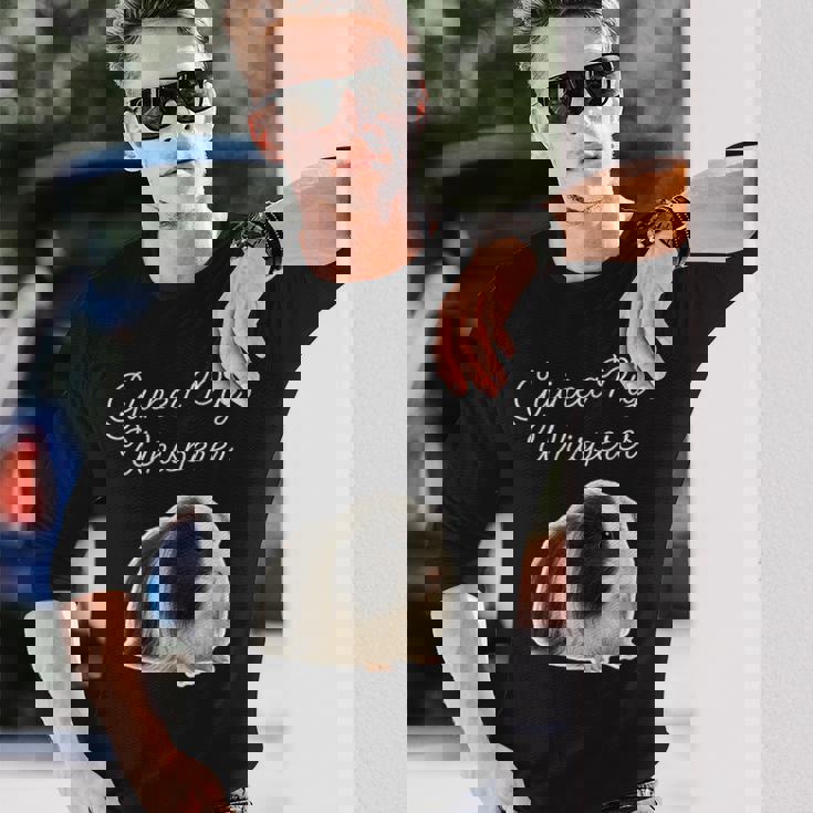 モルモットのささやき-ペルーのモルモット 長袖Tシャツ 彼への贈り物