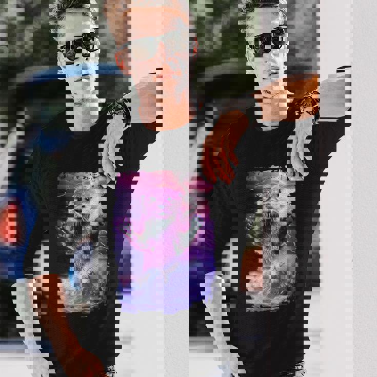 モンスター・クラーケン カワウソ神話 深海の生き物 長袖Tシャツ 彼への贈り物