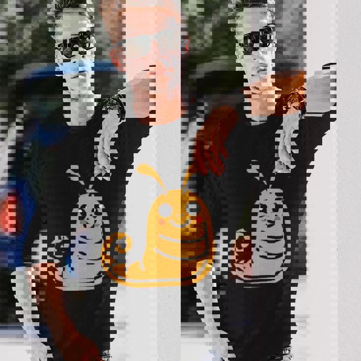 ユーモア ナメクジ 昆虫 かわいい ミニマリスト シンプル ナメクジ 長袖Tシャツ 彼への贈り物