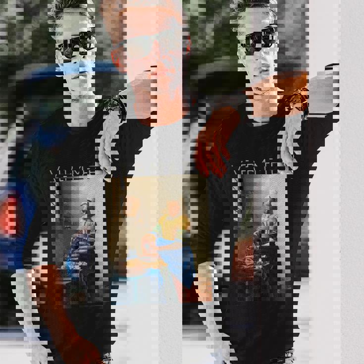 ヨハネス・フェルメール 芸術家のための芸術 ミルクメイド 長袖Tシャツ 彼への贈り物