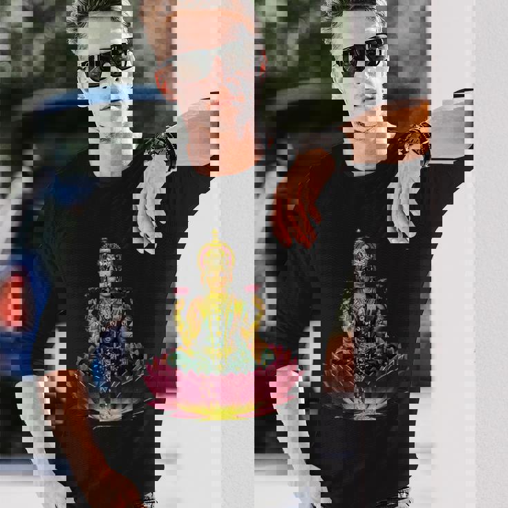 ラクシュミー女神 長袖Tシャツ 彼への贈り物