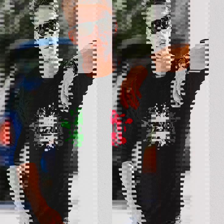 レトロ イタリア シティ ポッツォーリ 長袖Tシャツ 彼への贈り物