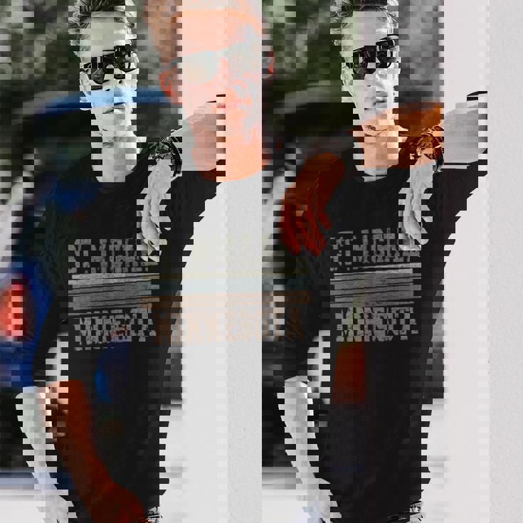 レトロ セントマイケル ミネソタ 長袖tシャツ 長袖Tシャツ 彼への贈り物